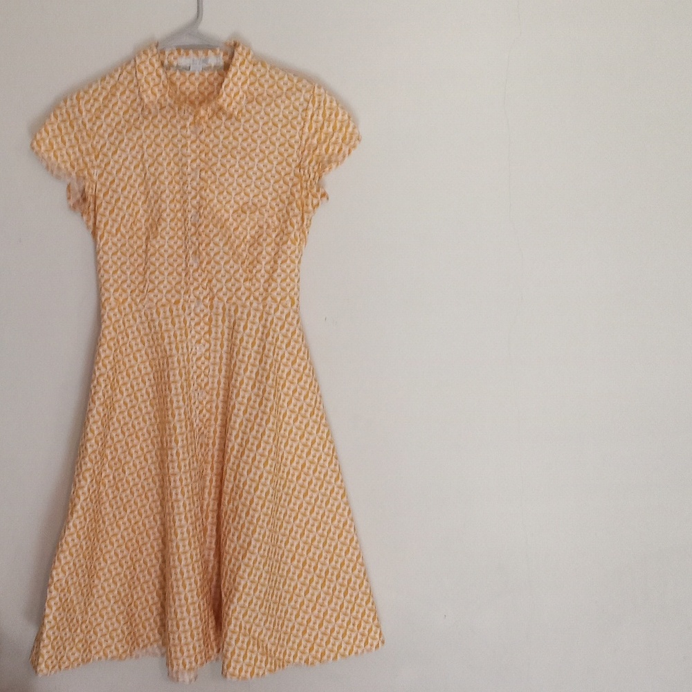 BODEN yellow Geo print dress!